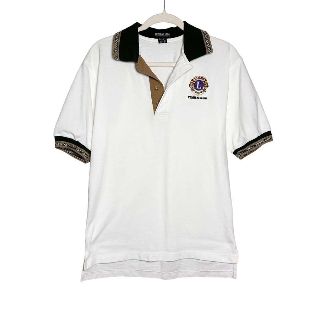 Jonathan Corey Men's Lions International Pennsylvania Polo Shirt White Small‎